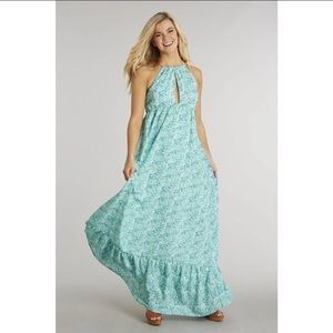 NWT Lauren James Shake Your Palm Palms Maxi dress
